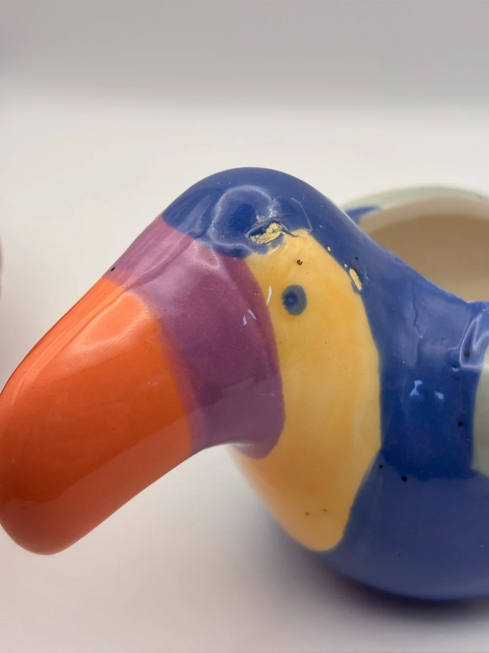 Target Rainbow Toucan Animal Bird Succulent Planter, Ceramic Bird-Shaped Pot